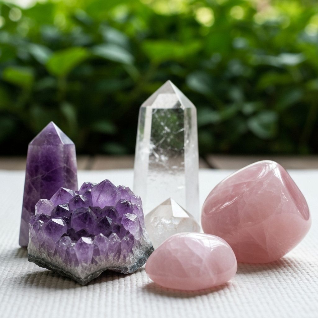 Healing crystals and wellness tools